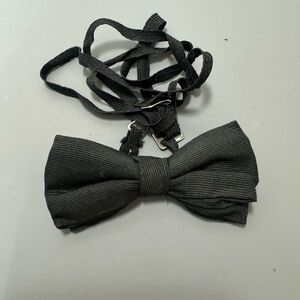 Kids vintage black bow tie